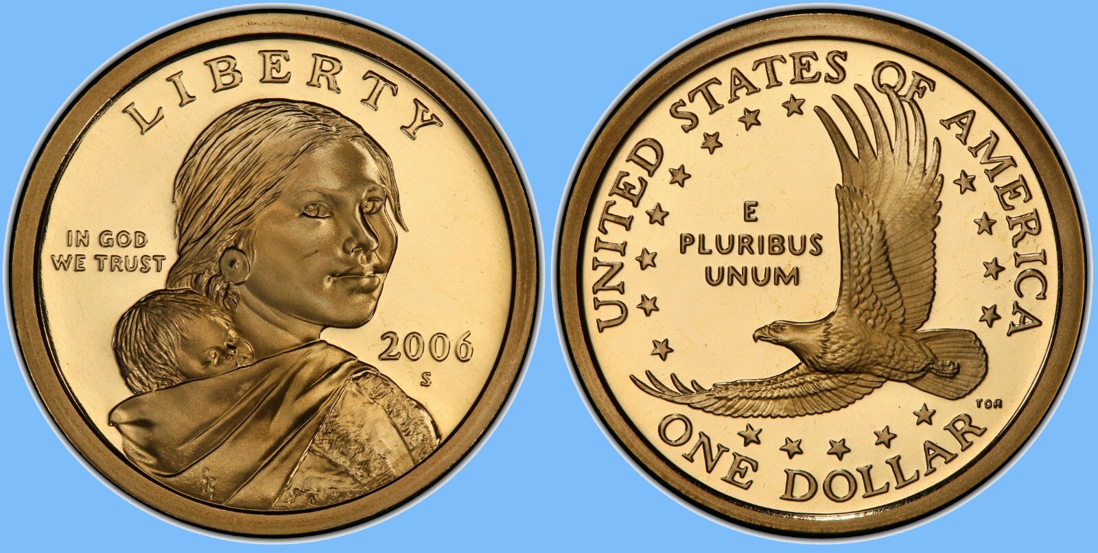 2006 S Native American Sacagawea Dollar ~ Gem Deep Cameo PROOF ~ US Mint Coin!
