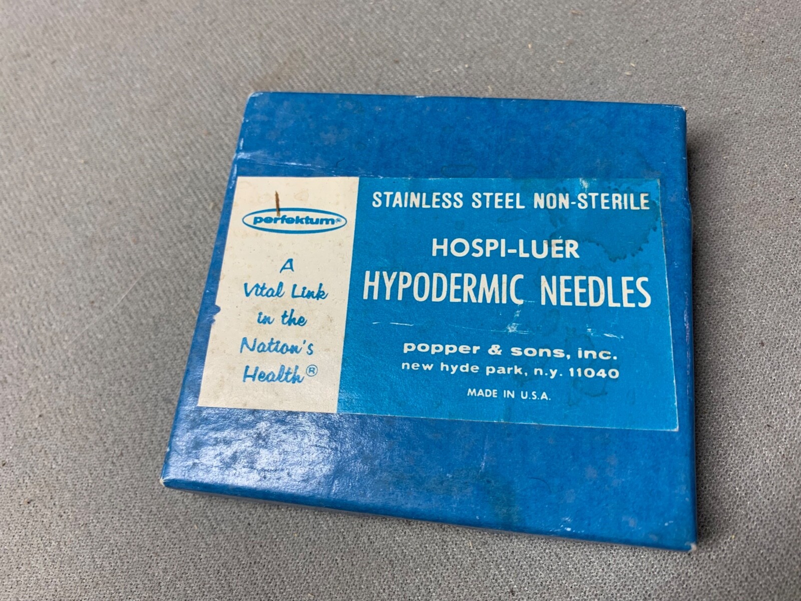 12 Vintage Perfektum popper Stainless Steel  Hypodermic Needles Medical