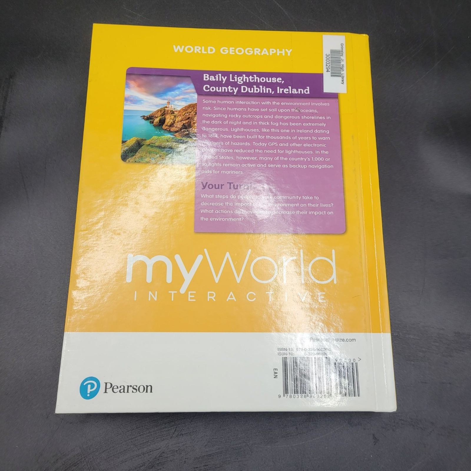MY WORLD INTERACTIVE World Geography Middle School Textbook Multiple Available
