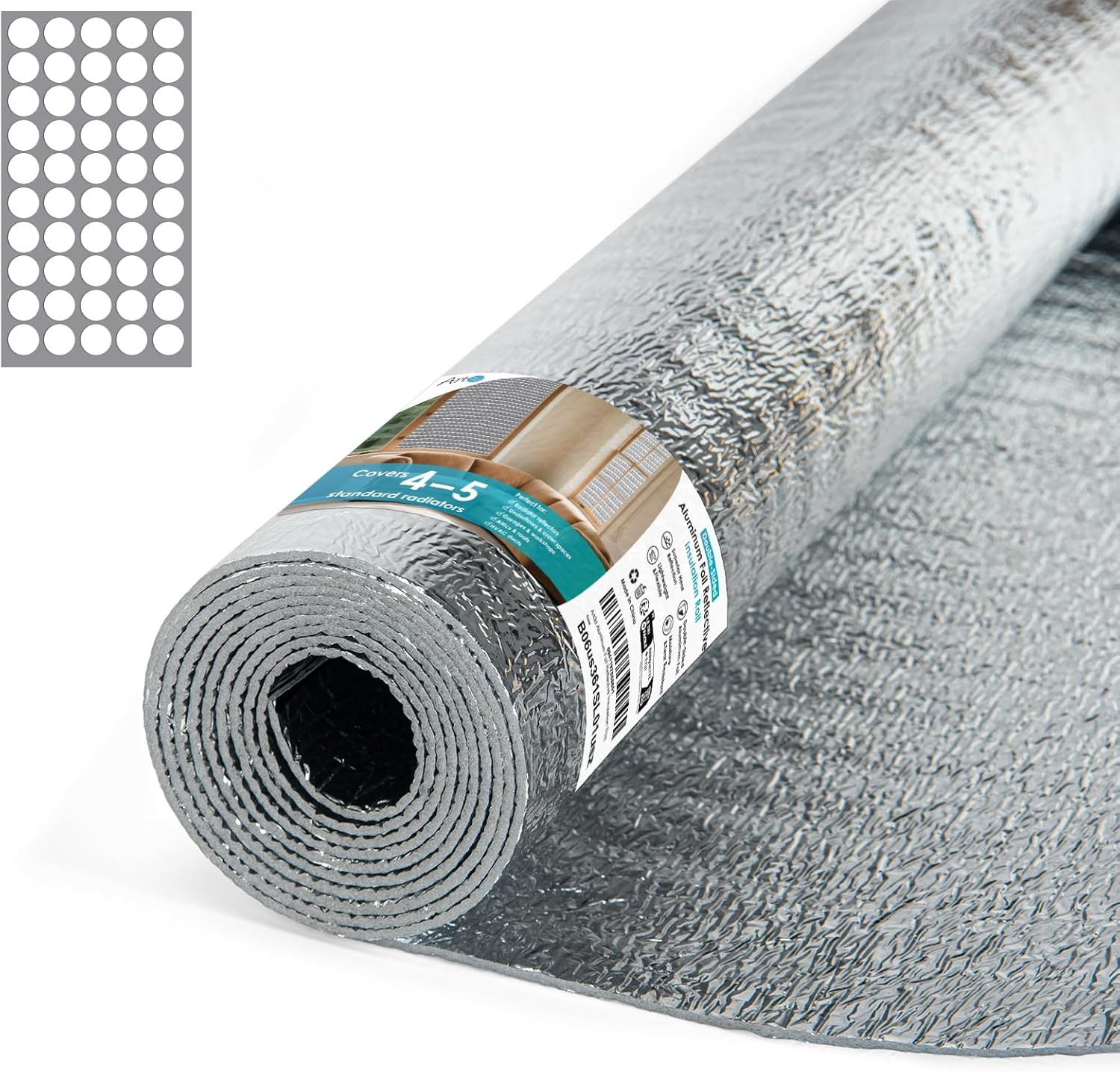3MM Reflective Insulation Roll, 48IN X 10FT – Double Sided Aluminum with Foam Co