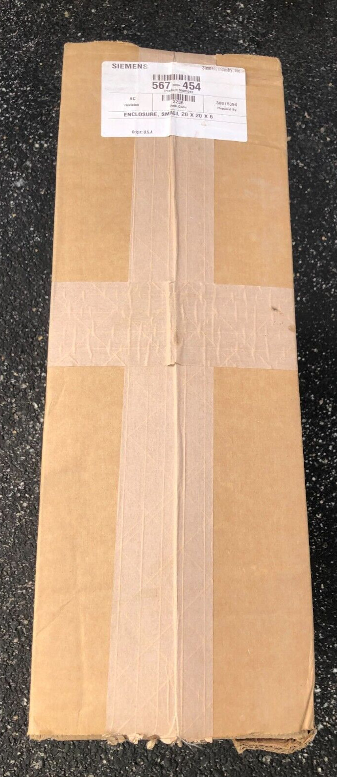 SIEMENS 567-454 (BRAND NEW) 20" X 20" X 6" Enclosure
