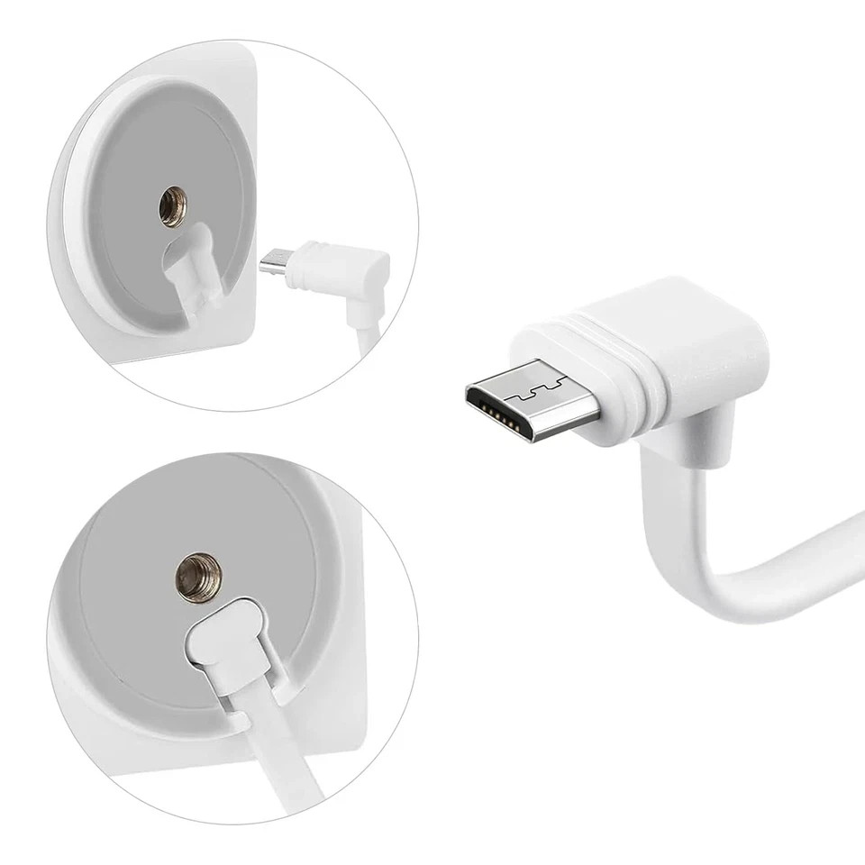 3-Pack Extension Cable for WYZE Cam Pan V3 Camera, 90 Degree Micro USB Adapter,