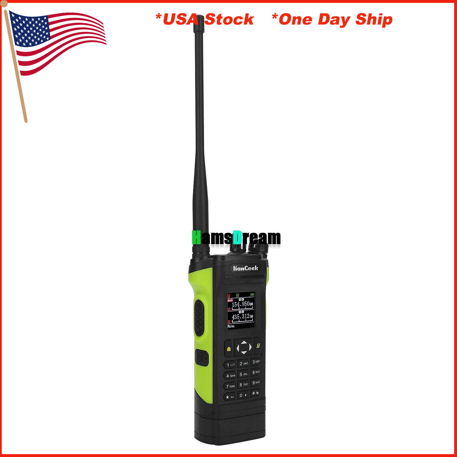 HAMGEEK APX-8000 12W VHF UHF Radio Walkie Talkie with Dual PTT Duplex Mode#USA