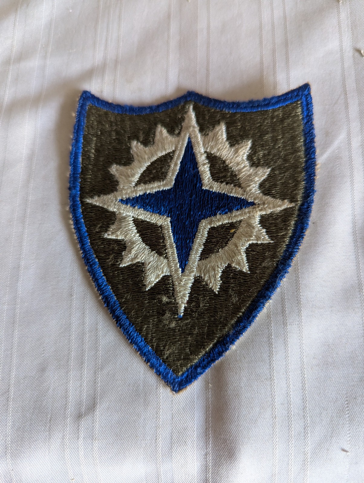 WWII US Army 16th Corps shield shape embroidered patch  3.5" x 4"