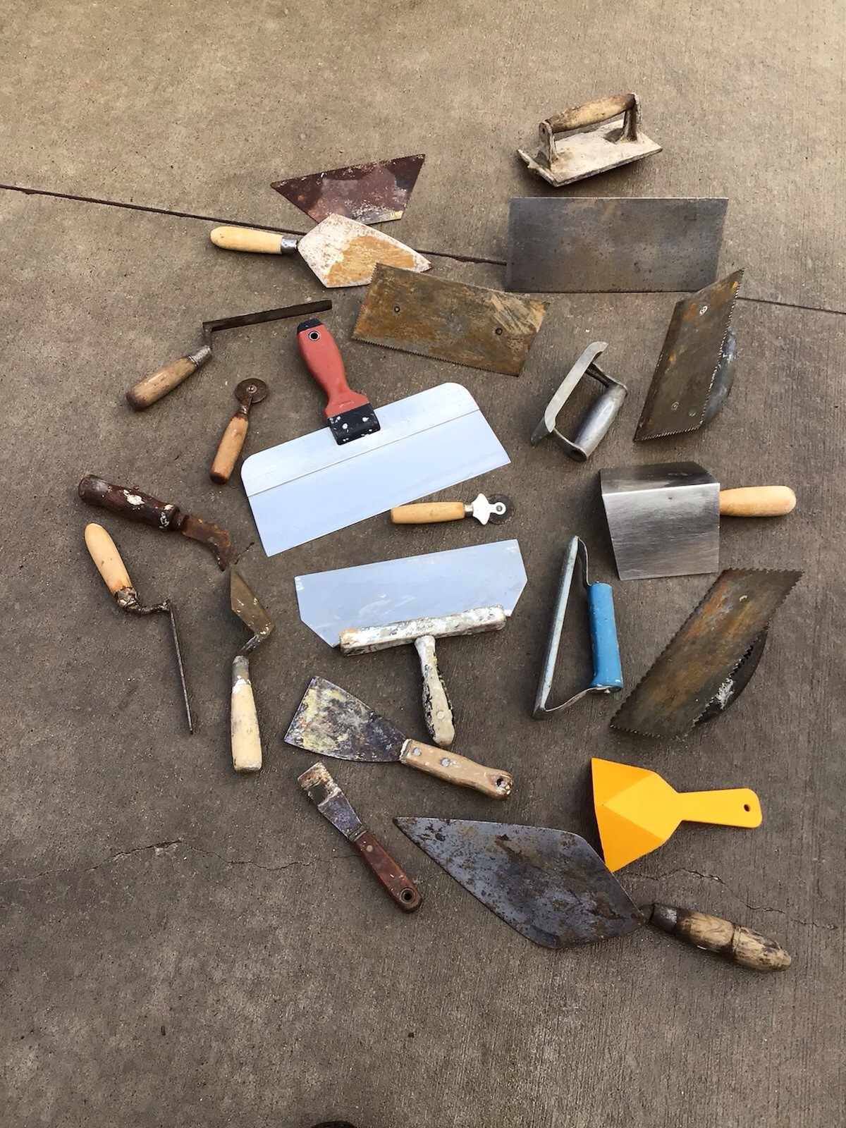 Drywall And Mudding Tools Used