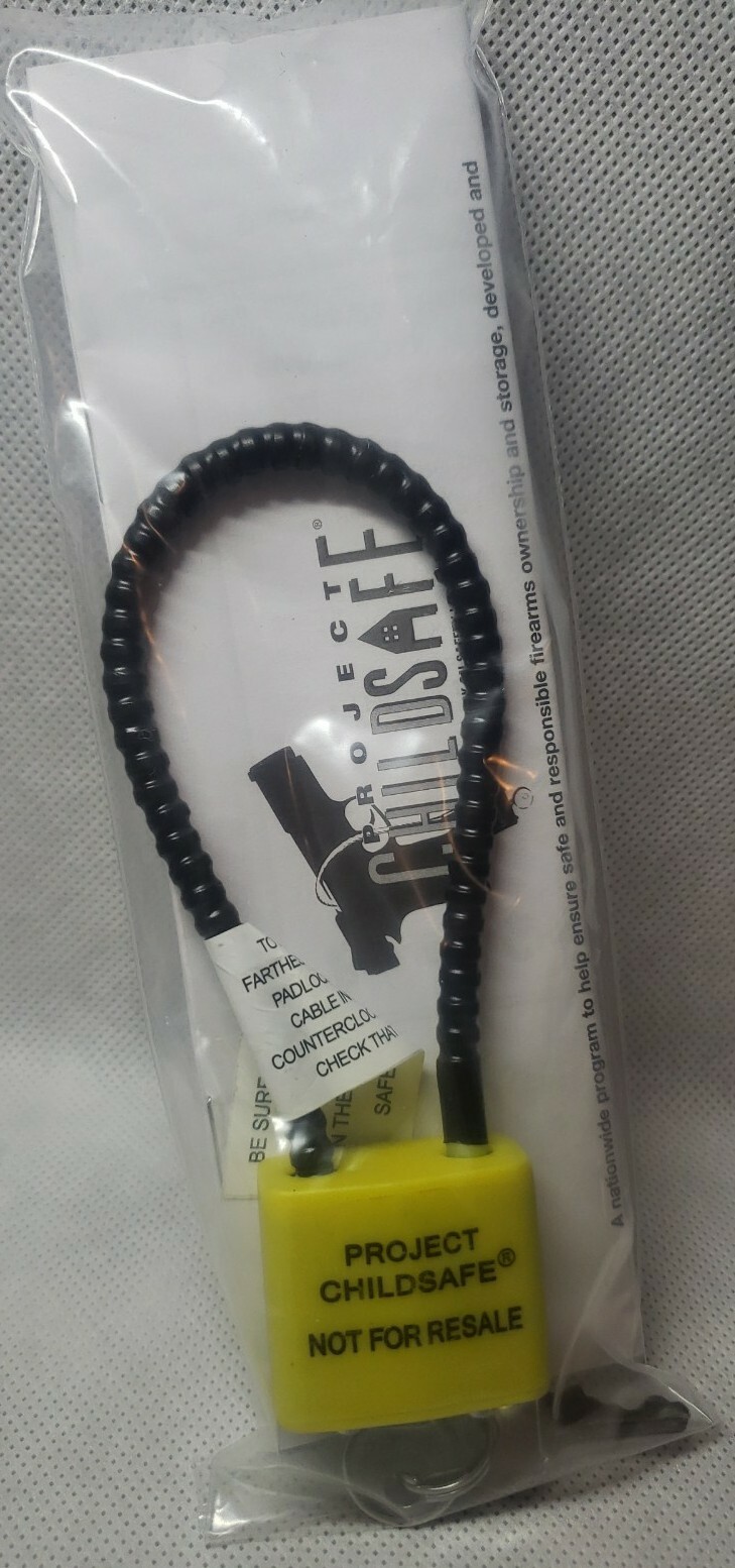 Gun Lock Firearm Gun Safety Cable Lock Brand New 8.5in cable