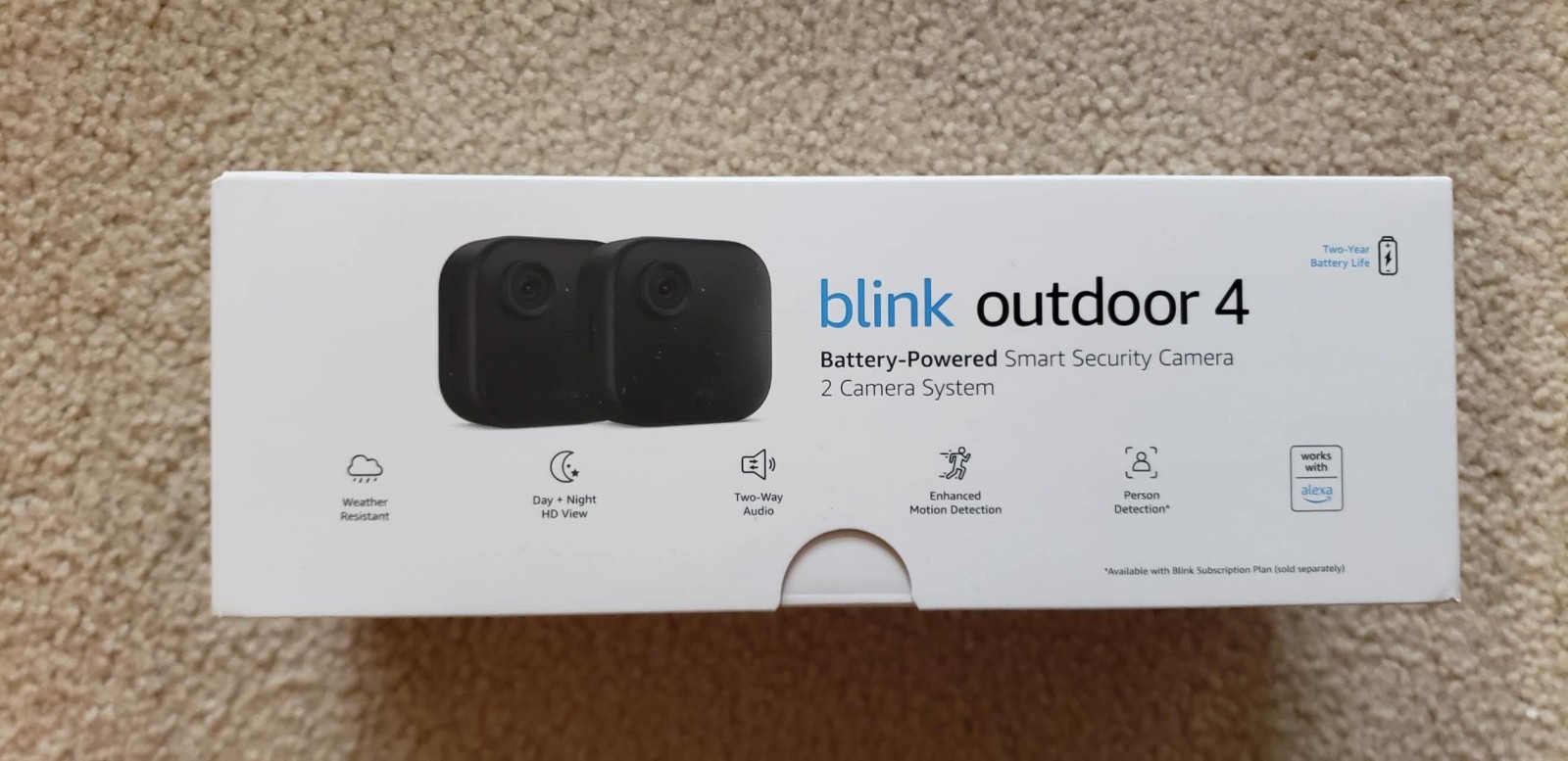 New Blink Outdoor 4 Black 1080p HD Wireless Smart Security 2 Camera System