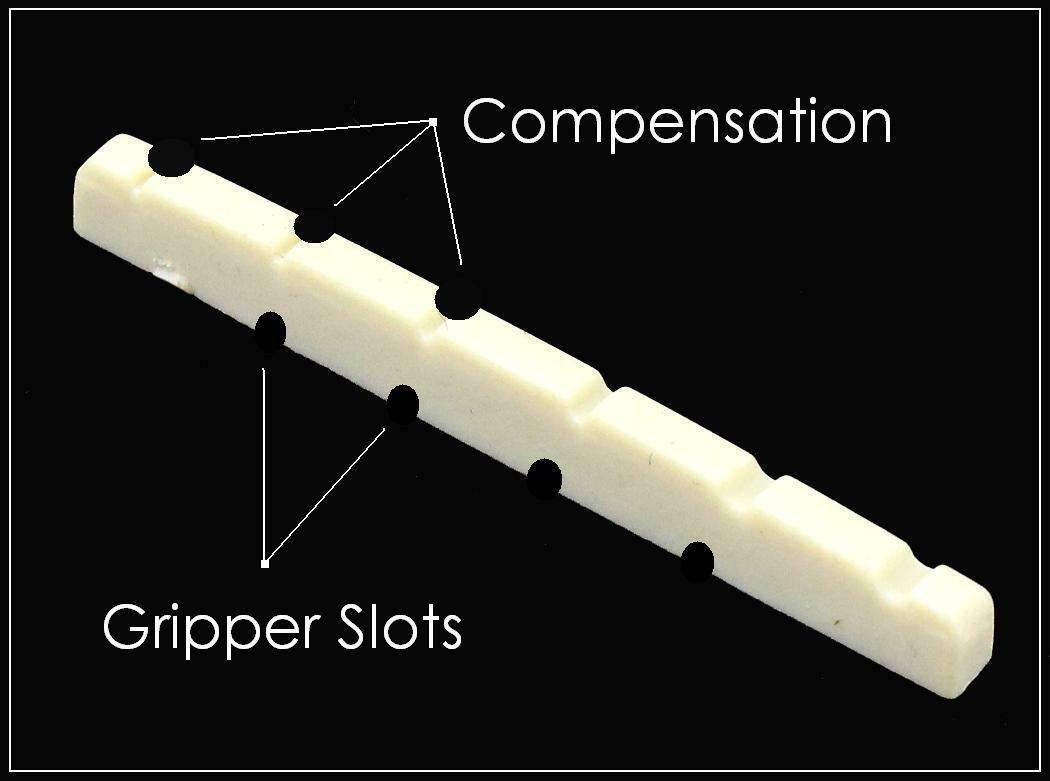 MusicianAtHeart NO GLUE COMPENSATED Bone Nut made for SQUIER STRATOCASTER Guitar