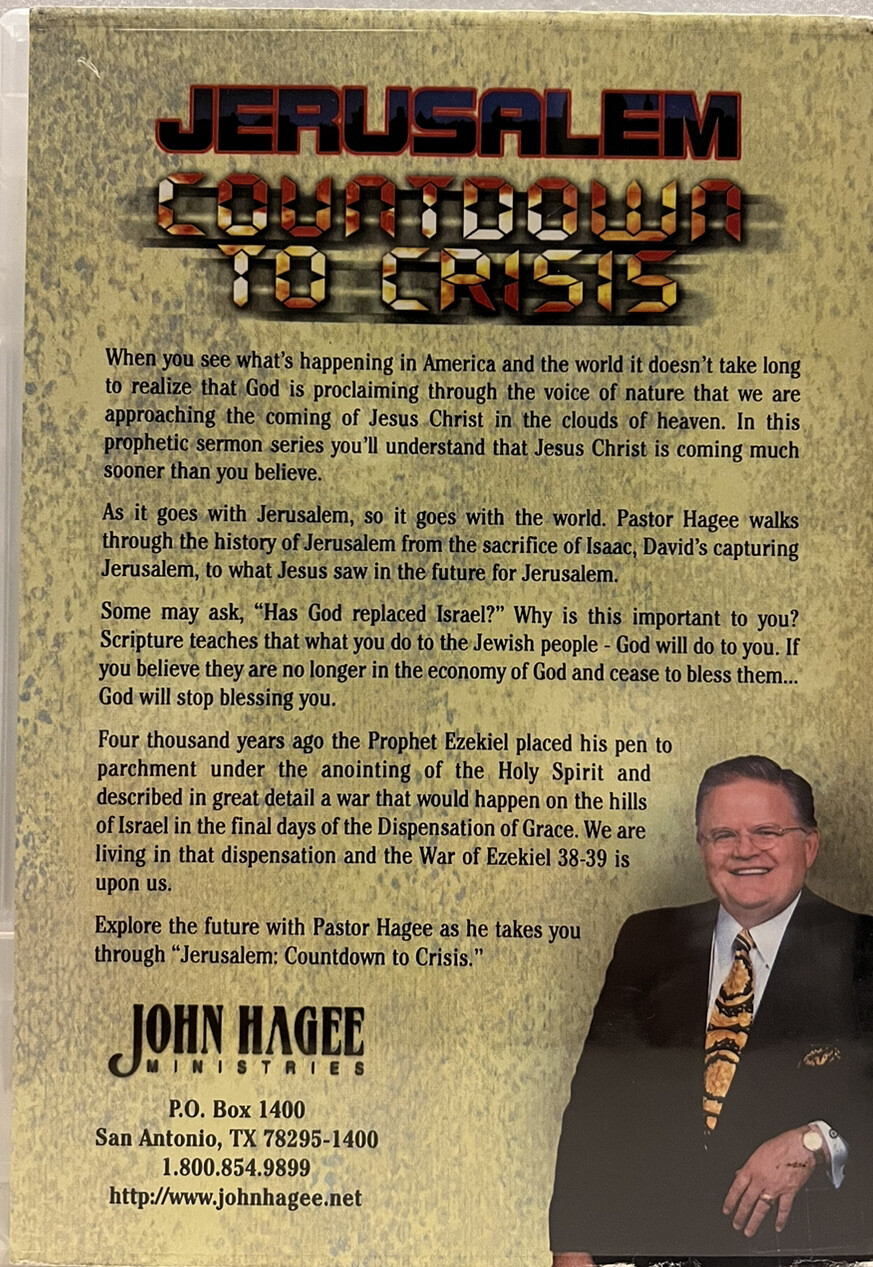 Jerusalem Countdown To Crisis 3-CD Series By John Hagee