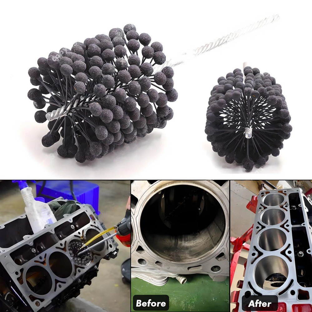 240 Grit Engine Cylinder Flexible Ball Hone sizes：68mm –105mm Ball head brush