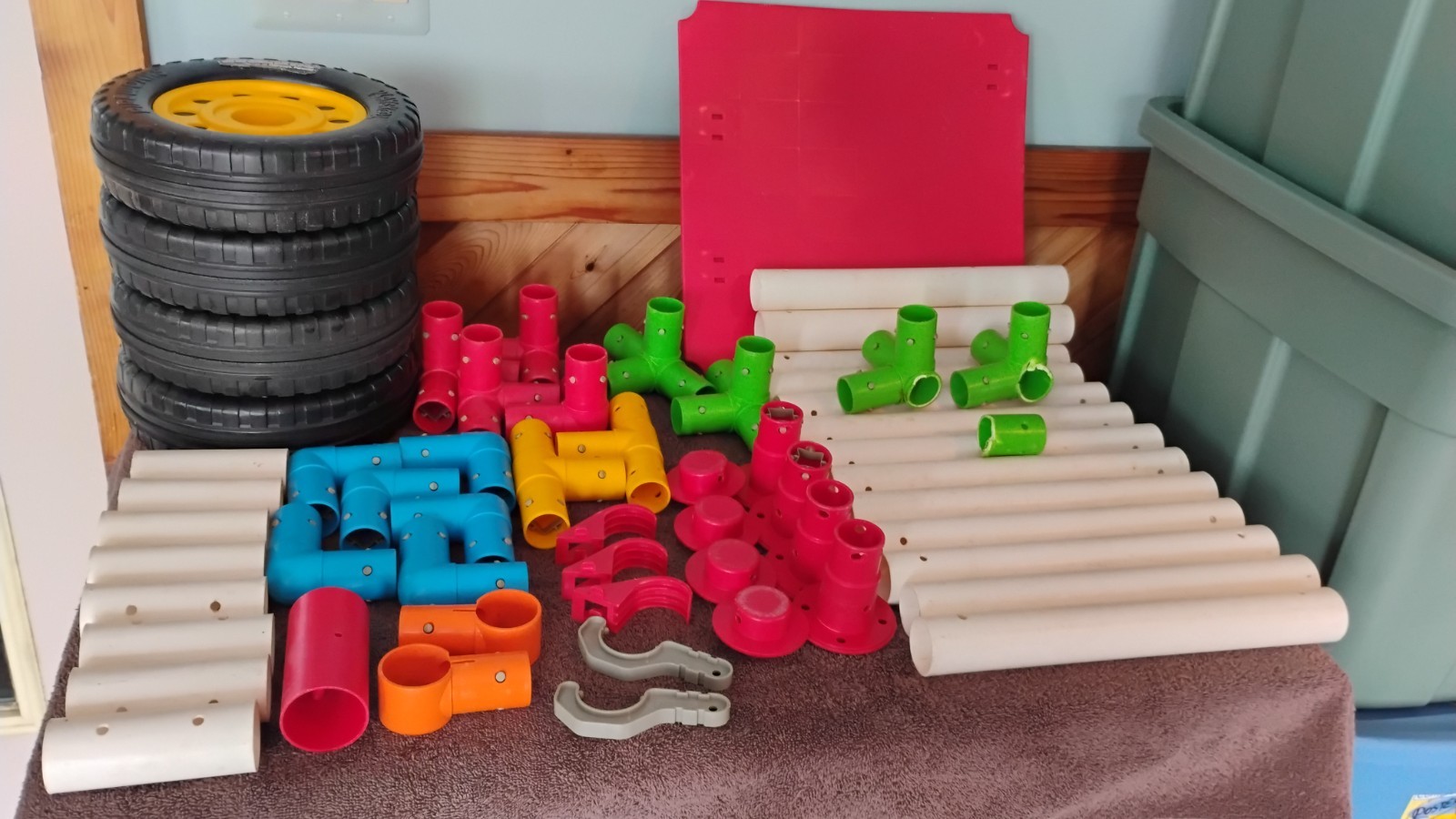 Vintage 1986 Playskool Pipeworks Pipe Works Basic Set Building kids toy