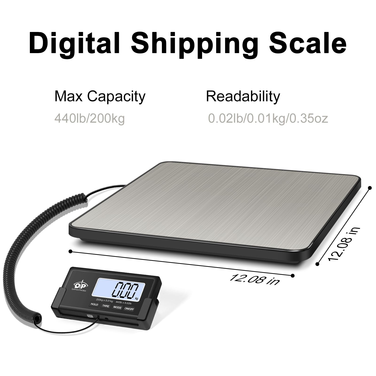 Shipping Scale for Packages, 440lb/0.35oz High Accuracy Digital Postal Scale,...
