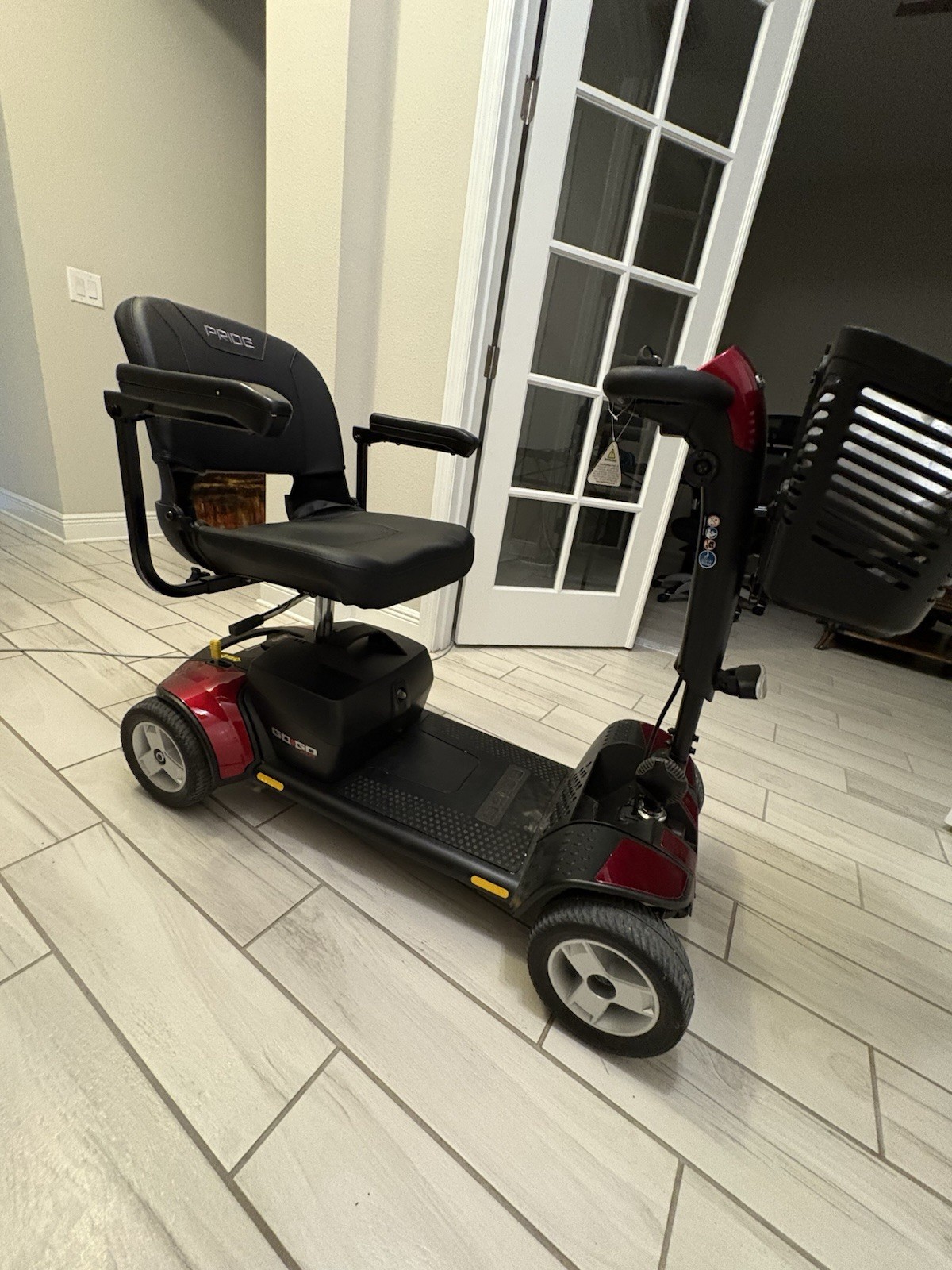 Pride Mobility Go-Go 4-Wheel Electric Mobility Scooter w/ Basket Red/Black
