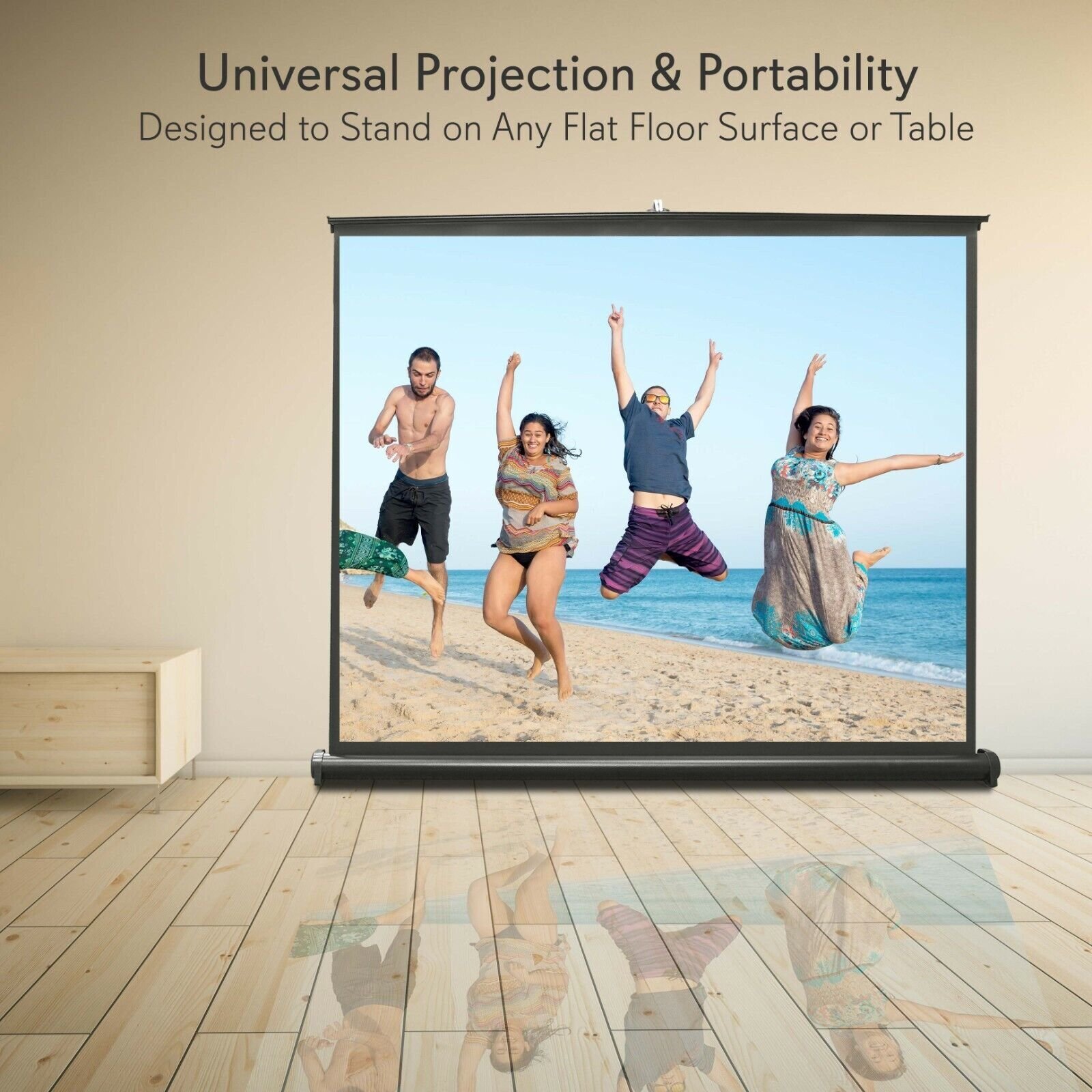 Pyle PRJTP53 50" Projector Screen, mobile Pull-Out Style Portable (40'' x 30'')
