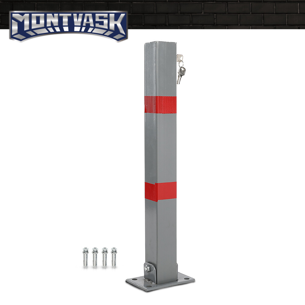 Square Heavy Duty Foldable Bolt Down Security Parking Post Bollard Driveway
