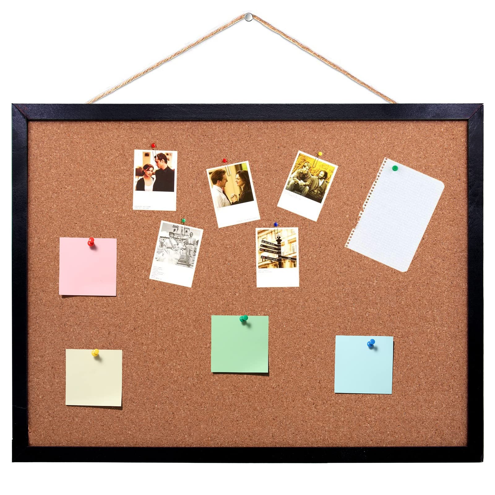 Black Cork Board Bulletin Board, 14.6"X 11" Oak 14.6*11,