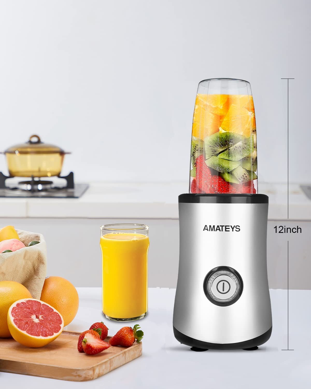 Personal Blender with Button,350W Professional Kitchen Blender for Smoothies ...