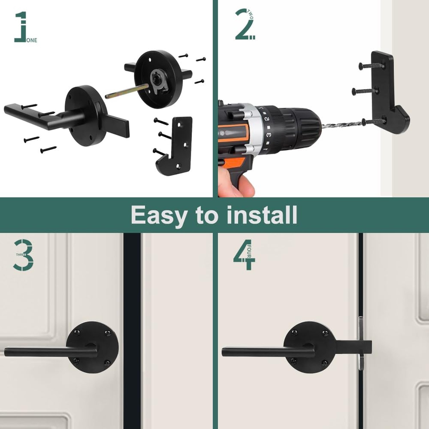 Double Side Gate Latch, Adjustable Heavy Duty Swinging Door Latch Gate Hardwa...