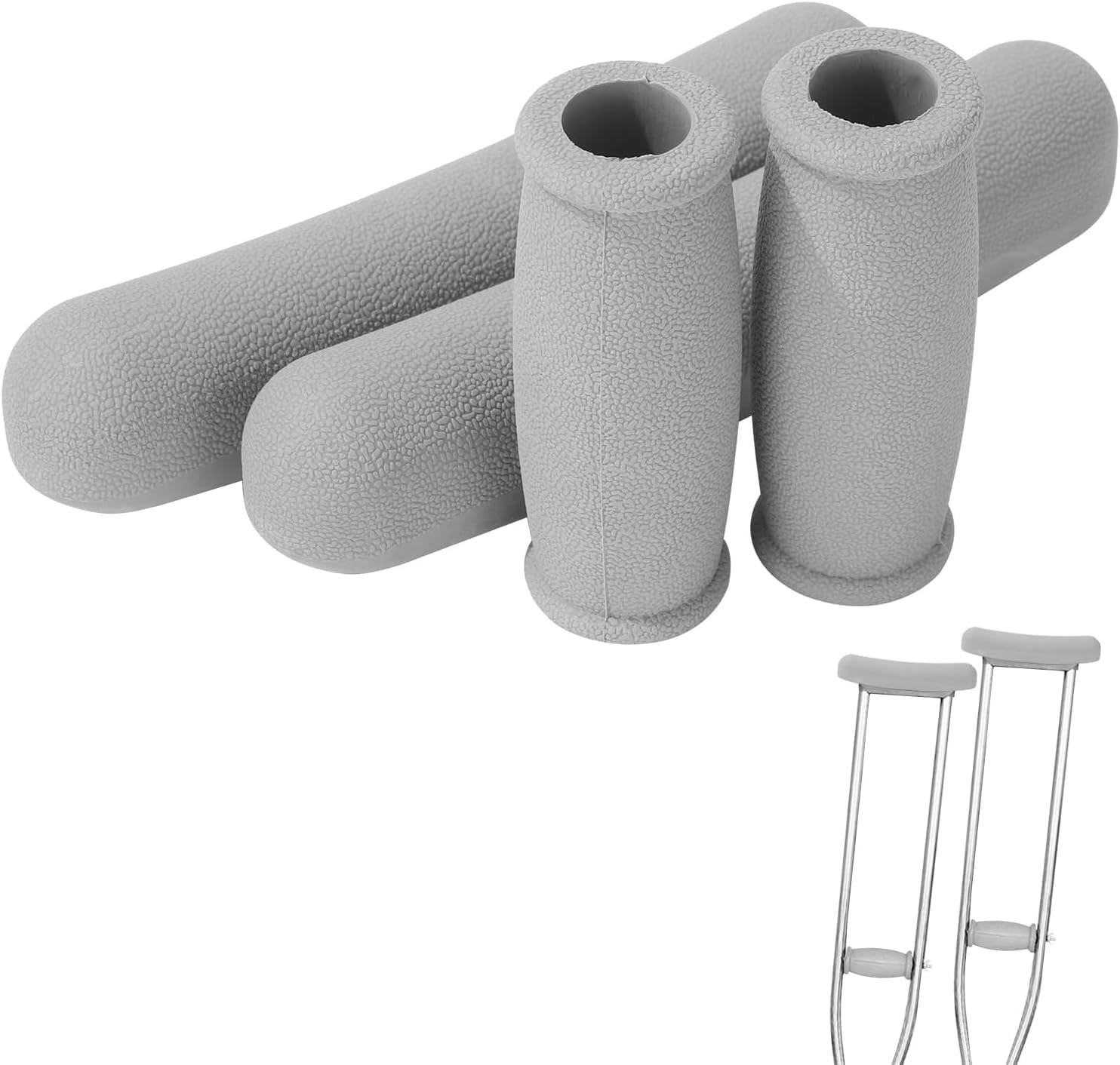 4 PCS Set Replacement Crutch Pads Walking Arm Crutches Hand Grips Universal