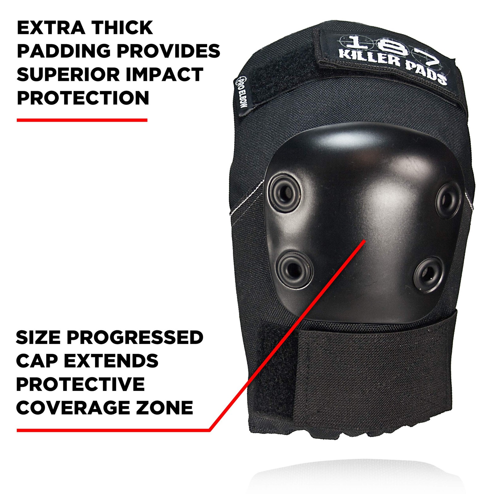 187 Killer Pads Pro Elbow Pad Black Large