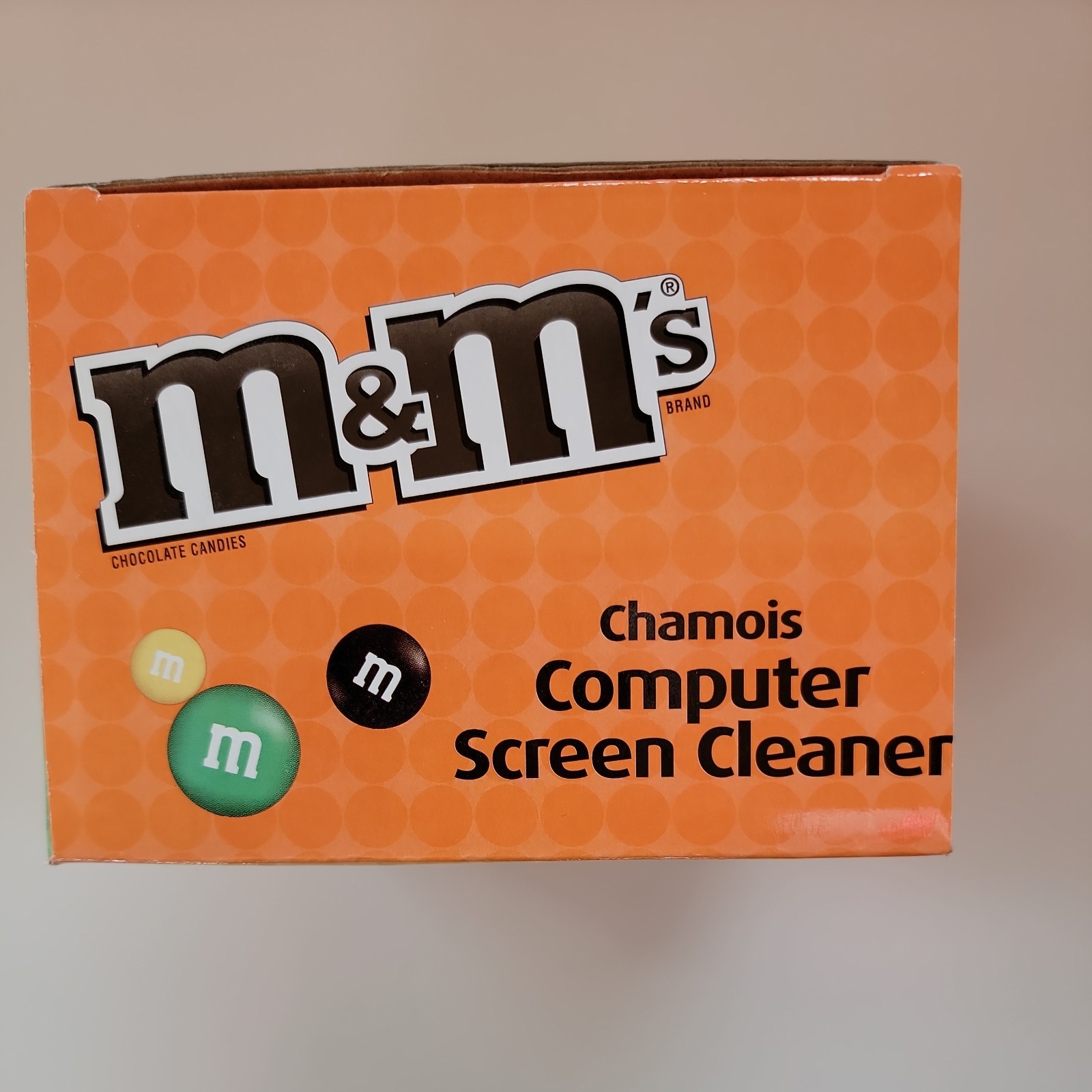 Vintage M&Ms Chamois Computer Screen Cleaner Yellow 2007 NIB