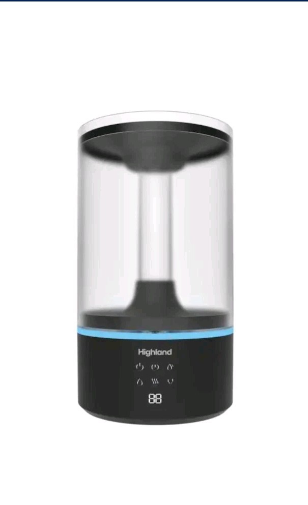 Humidifier Highland 1.2 Gallon  Cool Mist And Warm Mist Humidifier  Black NEW