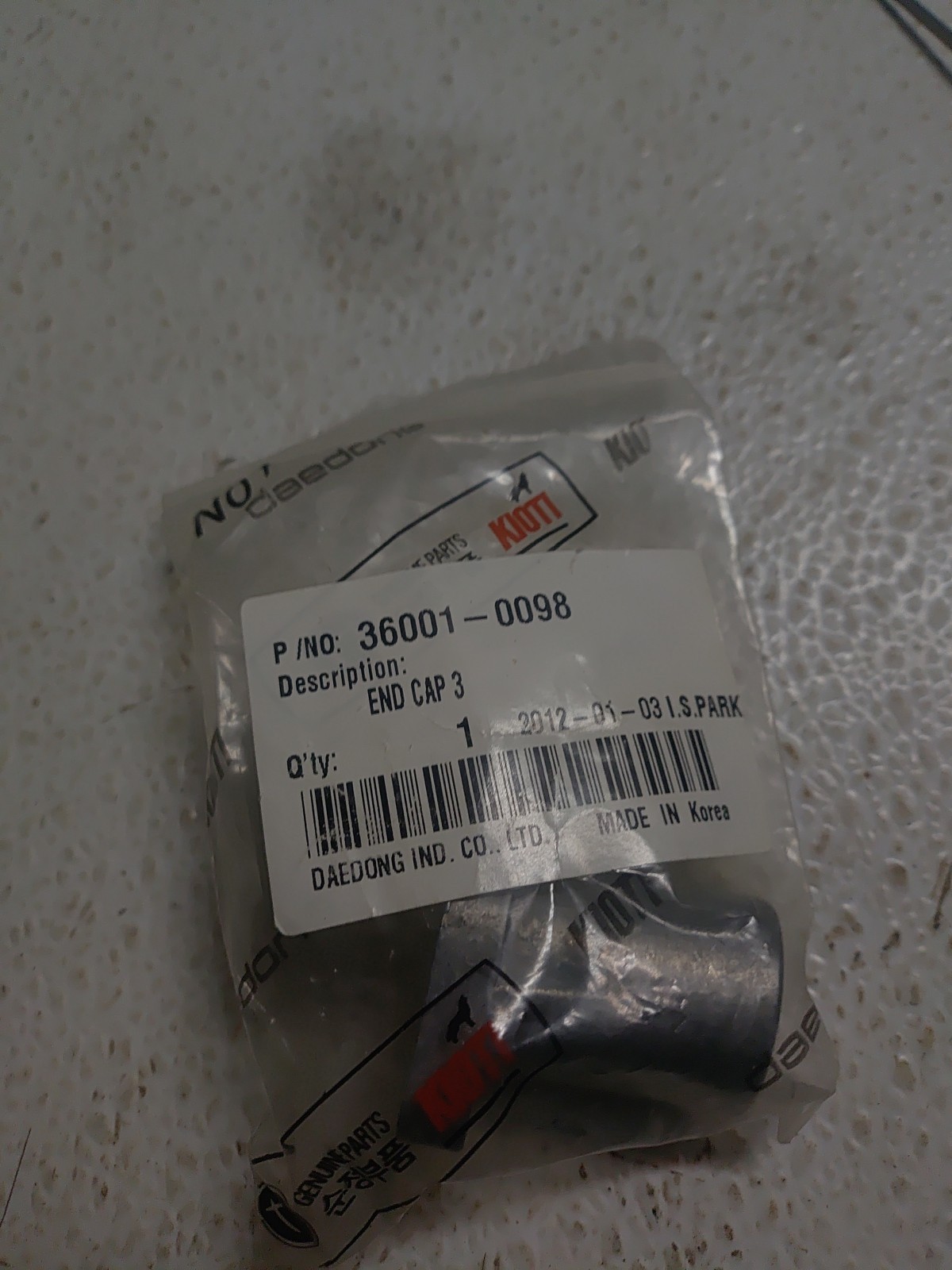 New Genuine KIOTI 36001-0098 Loader Joystick Valve End Cap for CK and CK10 Model