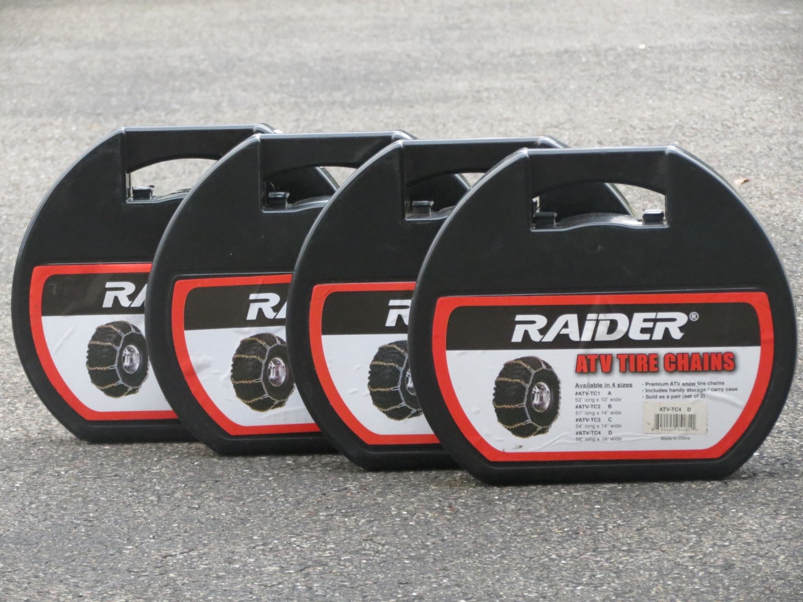 56in. x 16in.  Raider premium ATV tire chains  wheel size 25x10-12