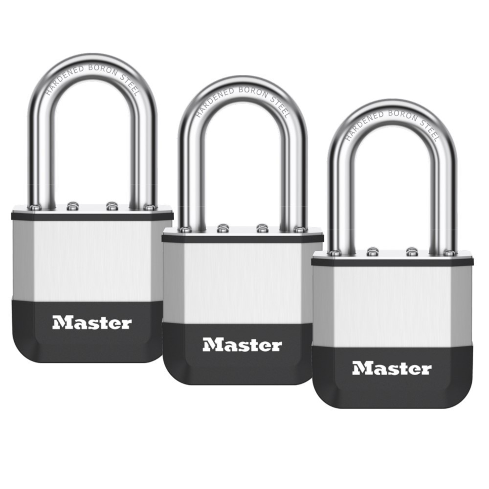 Master Lock Elite Padlock 51mm LS KA Triple Pack