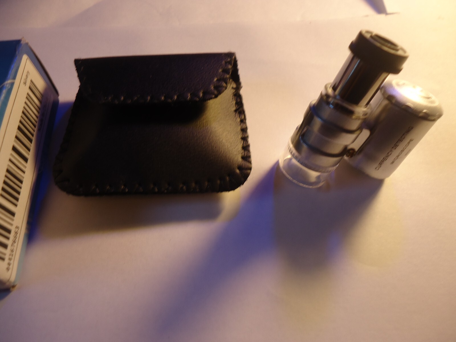 1- 60x microscope blue light white light with cases pocket size #lot.