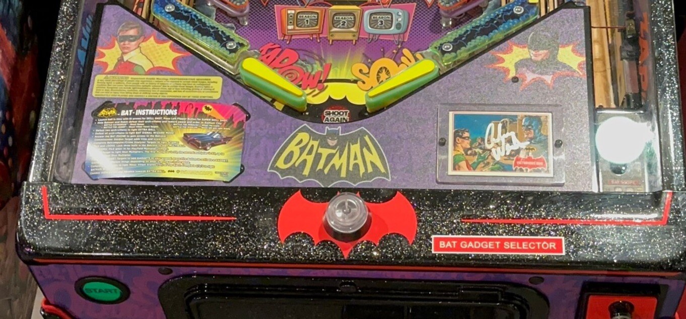 BATMAN 66 PINBALL REPLACEMENT GADGET SELECTOR, EMBLEM, SLE PINSTRIPE DECAL