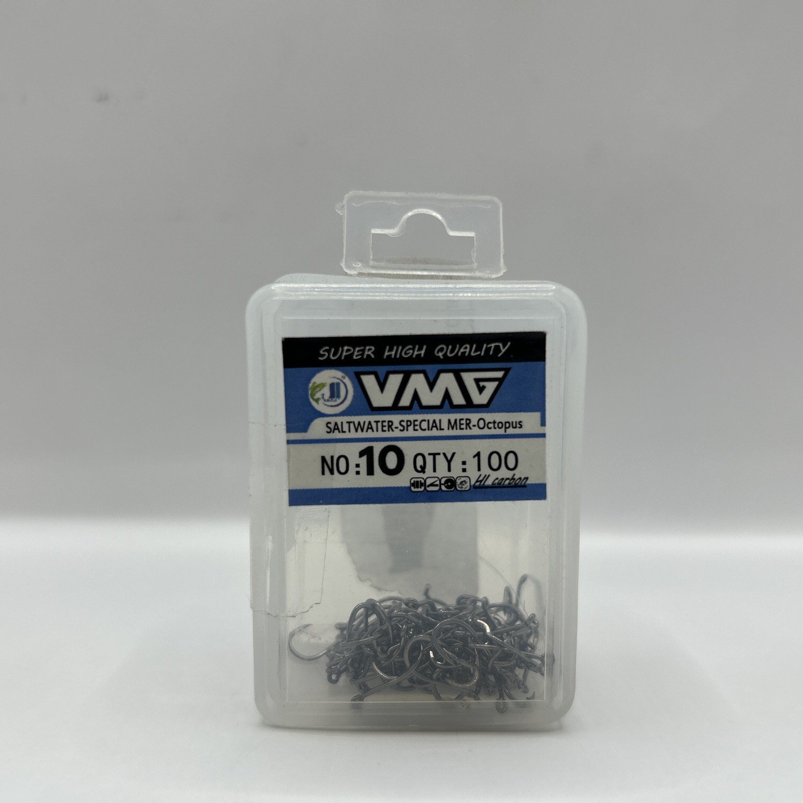 VMG #10 Bait Hooks Hi Carbon 100 Count - Fishing Tackle