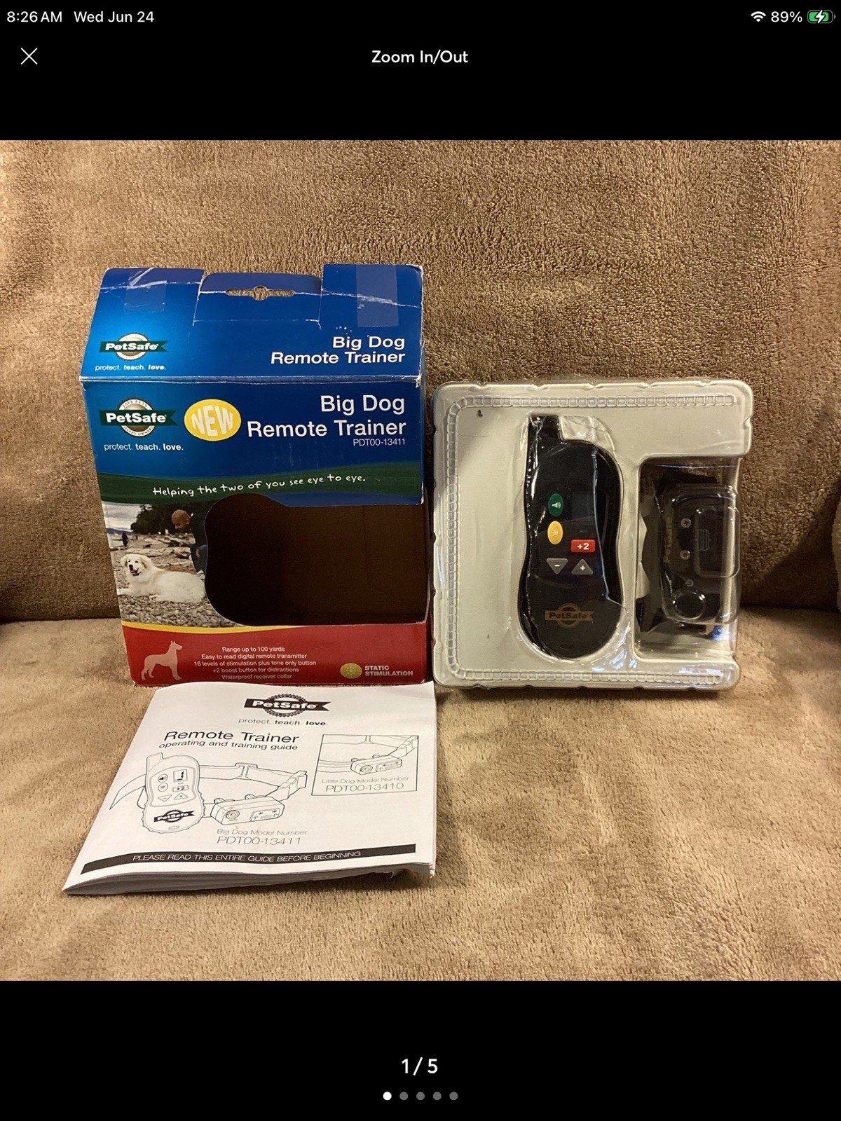 Petsafe PDT00-13411 LARGE BIG DOG Remote Trainer Kit UNTESTED (G1)