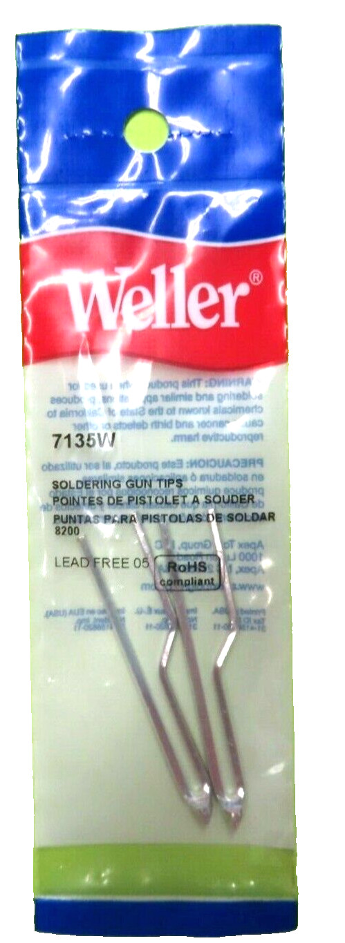 Weller 7135W #7135 Replacement Soldering Gun Tip 8200  Pack of 2  NEW