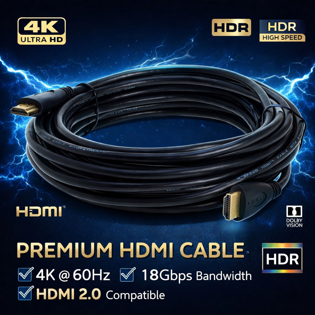 HDMI Cable 2.0 4K 1FT- 100FT For Home Theater TV Laptop Consoles Gaming Male Lot