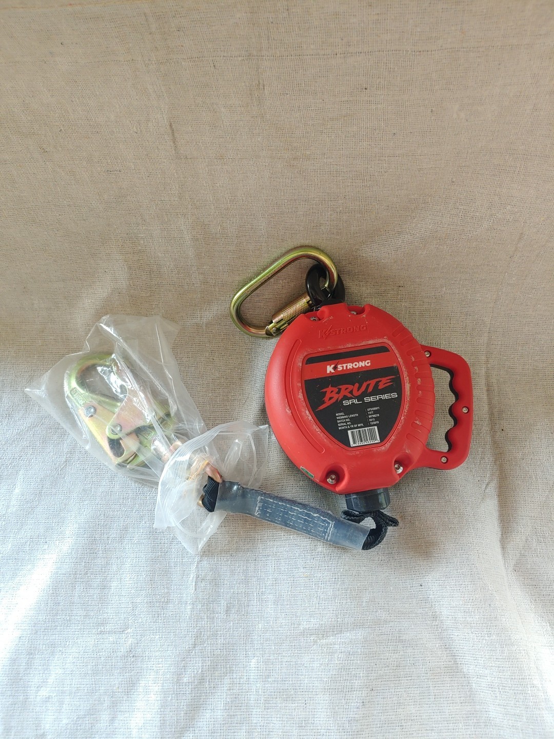 K Strong Brute 11 Ft Cable Web SRL With Snap Hook and Carabiner UFS350011 NEW RT
