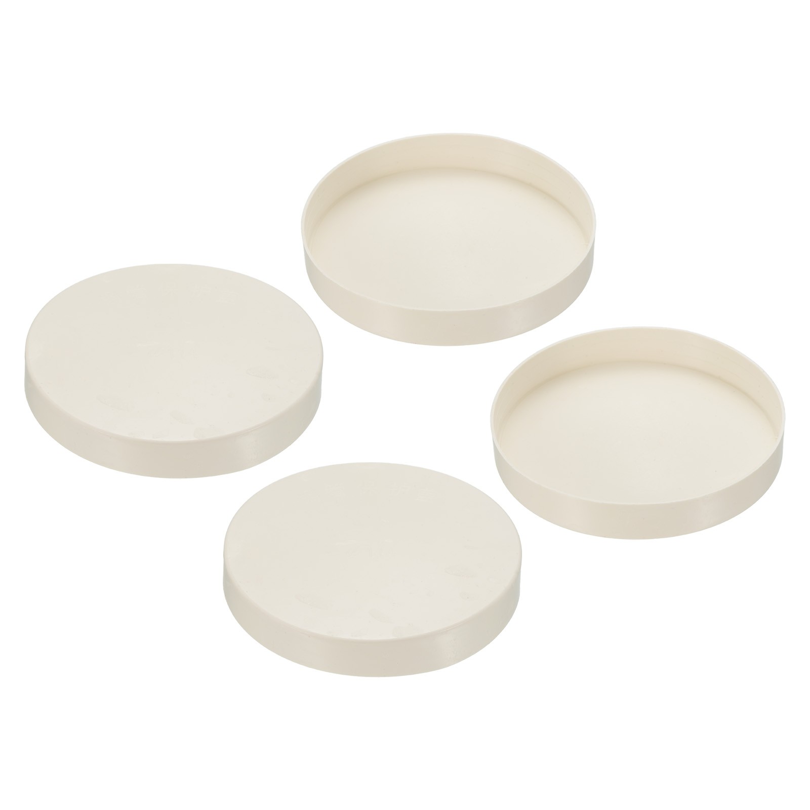 114mm ID Pipe End Caps, 4 Pack Round Tubing Insert Pipe Cover, White