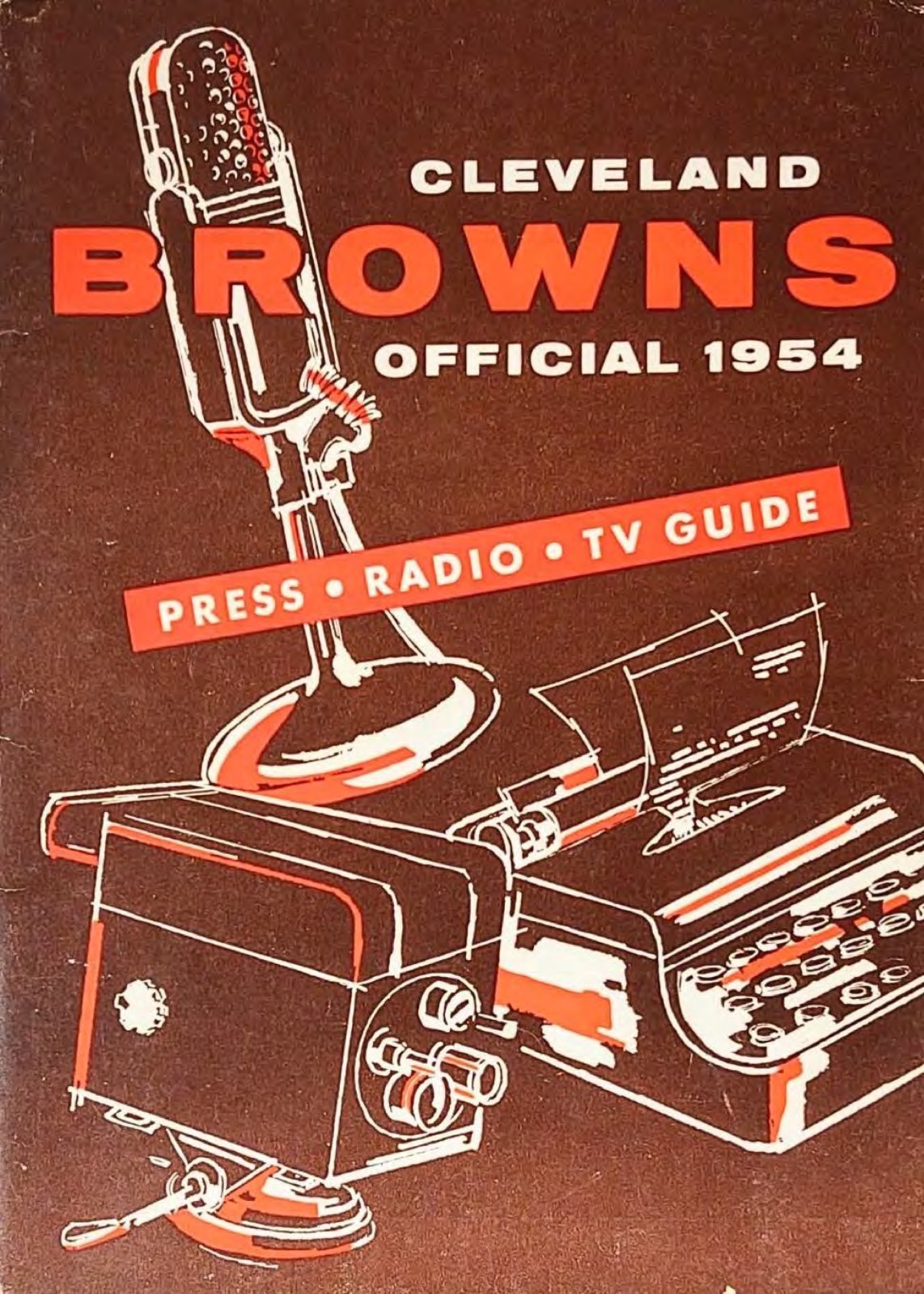 1954 Cleveland Browns Media Guide Roster - 76-page NFL Football Press Reprint
