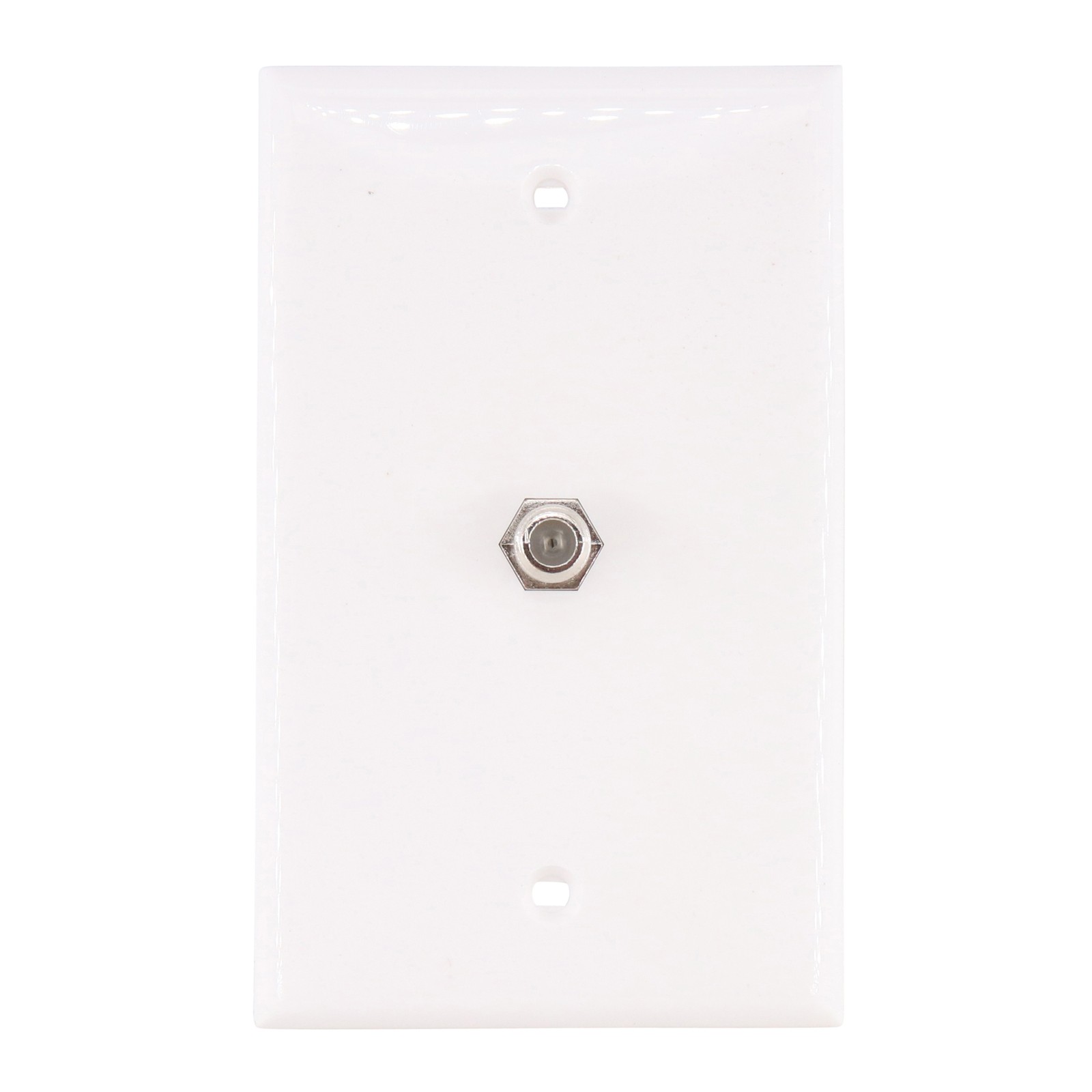 LEVITON 80781 QUICKPORT STANDARD VIDEO WALL JACK, F-CONNECTOR, WHITE