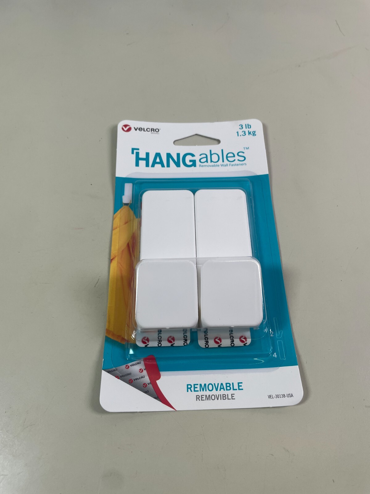 Velcro Hangables 3lb Removable White Wall Hanger (6x 2 Pack)