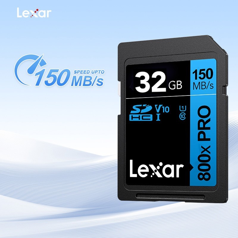 Lexar 800X PRO SD Card 32GB 150MB/s Memory Card Class 10 V10 U1 4K for Cameras