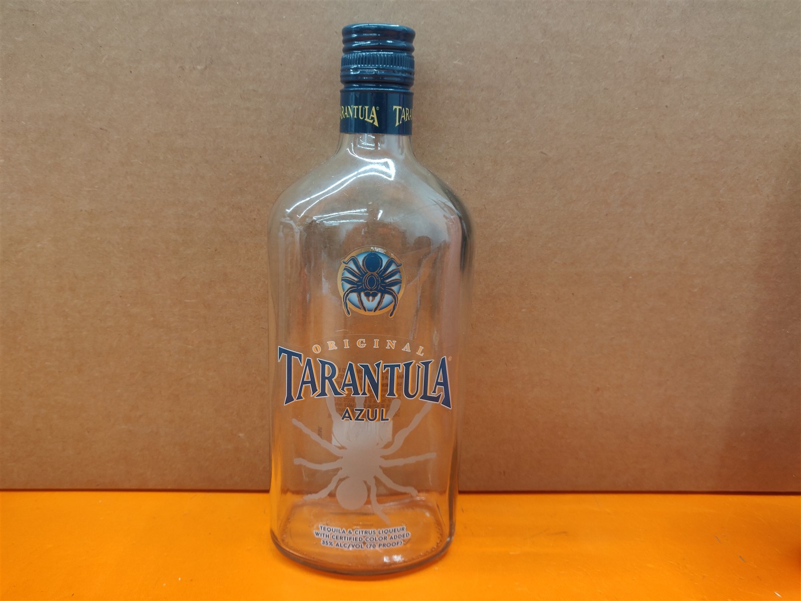 ⭐️⭐️⭐️⭐️⭐️ Empty 750mL Tarantula Azul Tequila Clear Glass Bottle for Crafts