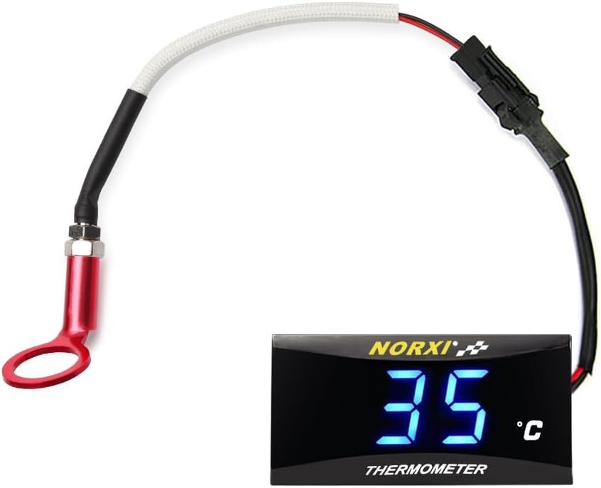 Cylinder Head Temperature Meter Engine Temperature Gauge with 10mm 14mm Probe...