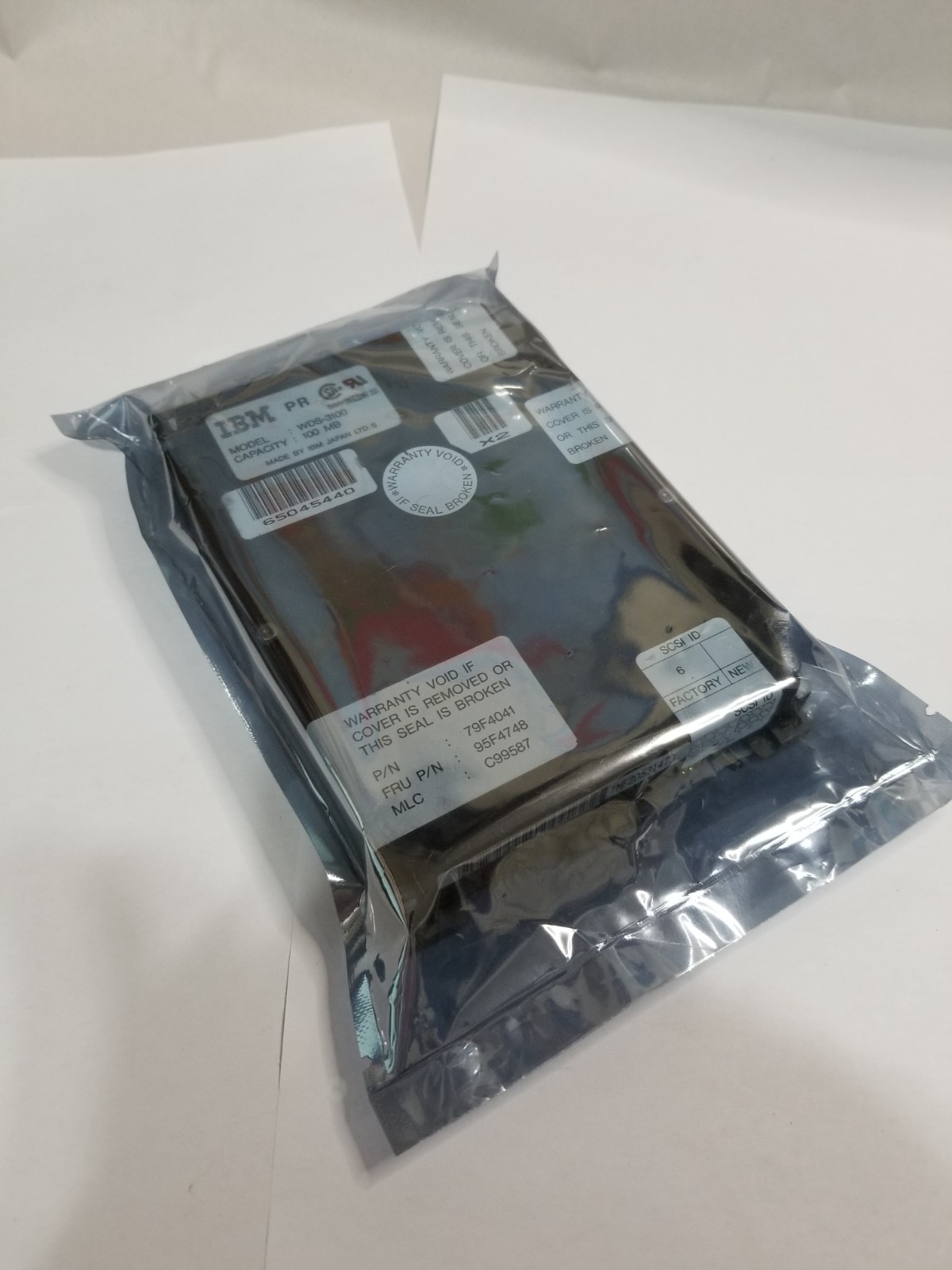 IBM SCSI 100MB WDS-3100 Hard Drive