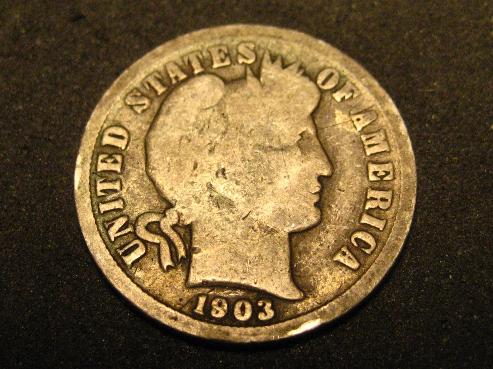 1903-P 90% Silver Barber Dime #2