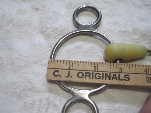 Happy Mouth Rubber 4- Ring Elevator French Link Snaffle 5''Horse Bit