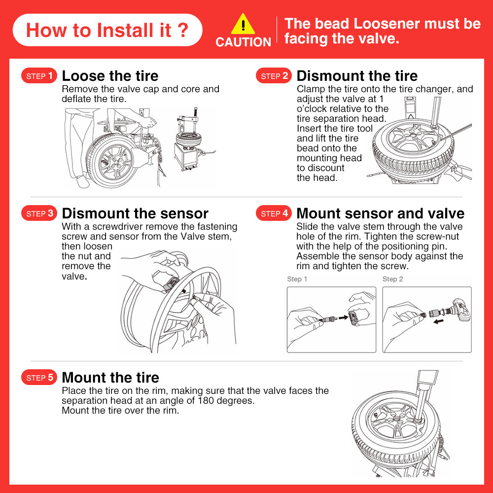 LAUNCH Universal 315MHz+433MHz Tire Pressure FR-Sensor LTR-03 TPMS Programmable