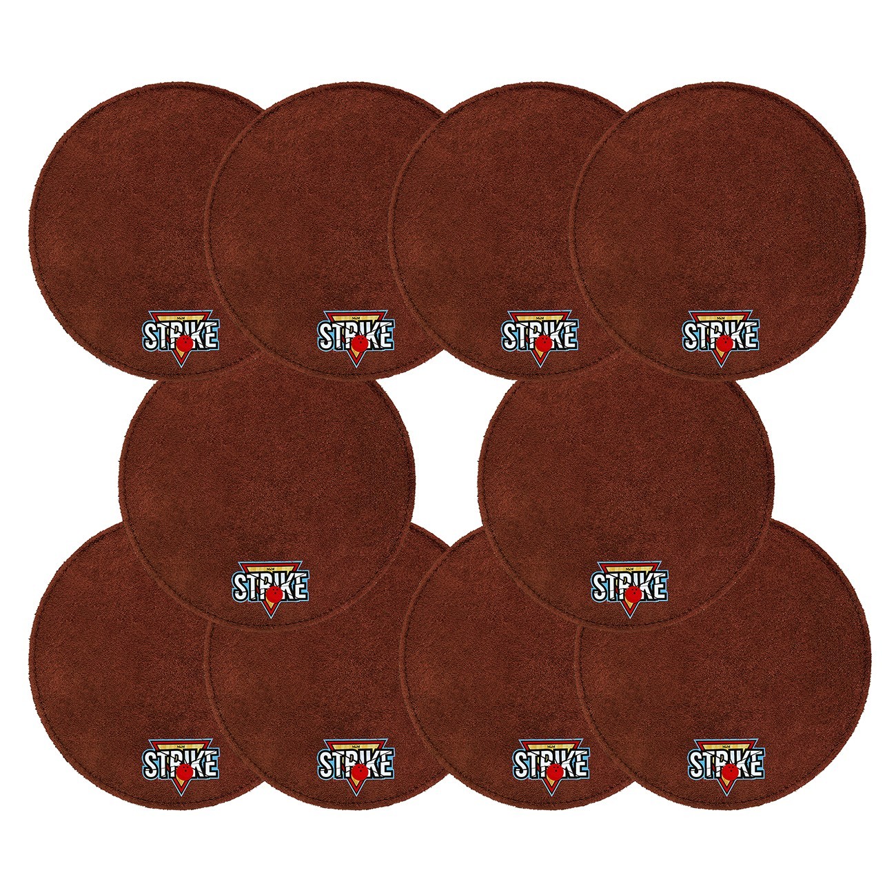 10x MM Strike 2-sided Premium Leather Bowling Shammy Pad. Oil removing Towel br