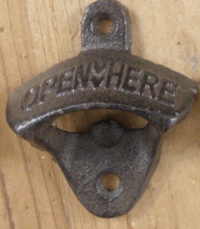 17 Cast Iron Open Here Wall Mounted Bottle Openers Rustic Beer Pop Bar Kitchen