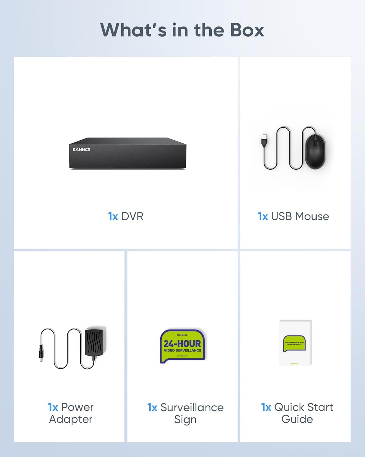8-Channel 1080P Wired Home Surveillance Security Camera System DVR Recorder with